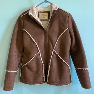 Faux suede Sherpa-lined Jacket